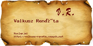 Valkusz Renáta névjegykártya