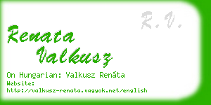 renata valkusz business card